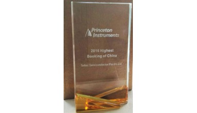 榮獲 Princeton Instruments 2016 年 Highest Booking of China